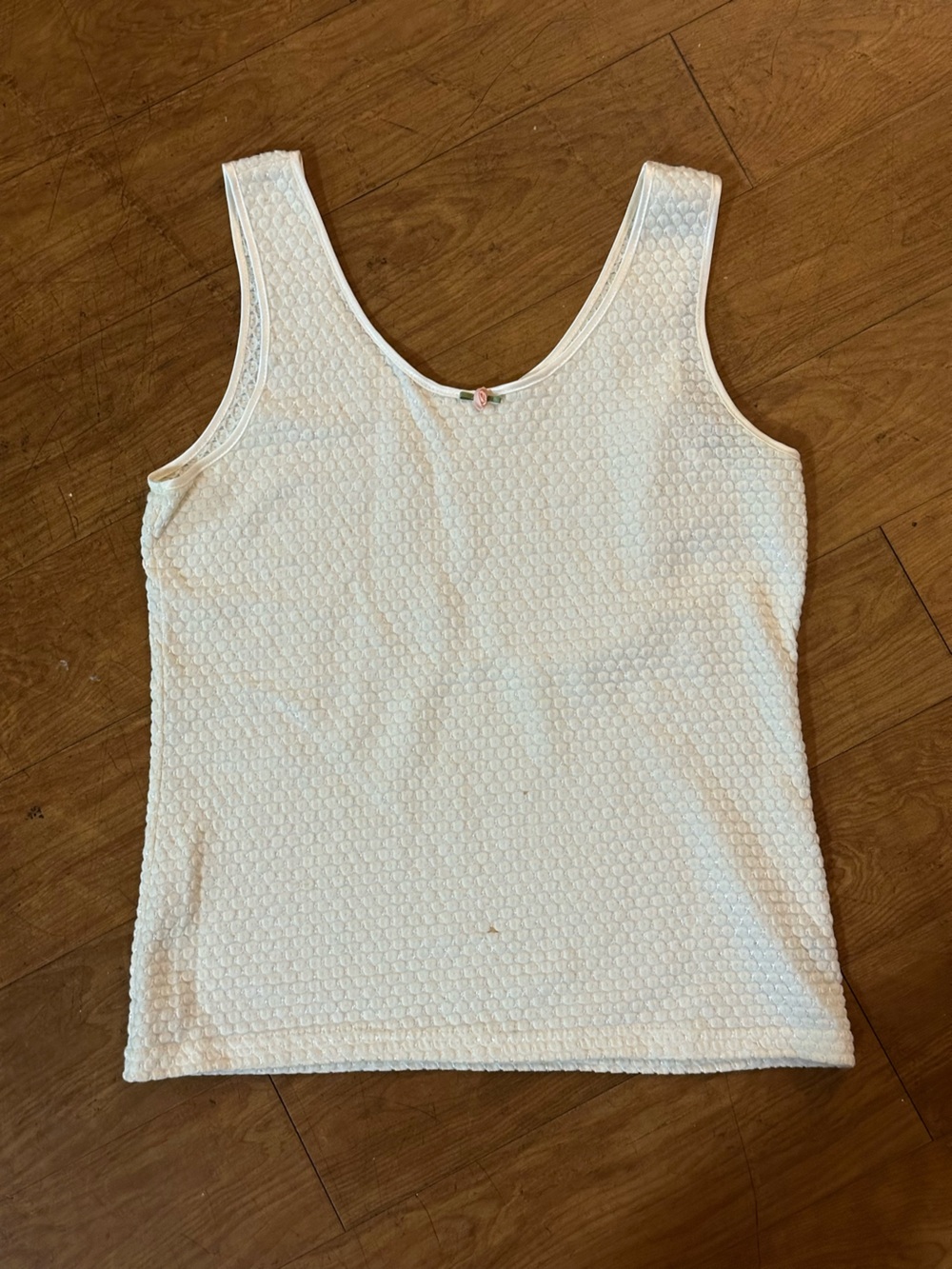 Liz Claiborne ivory textured tank top large